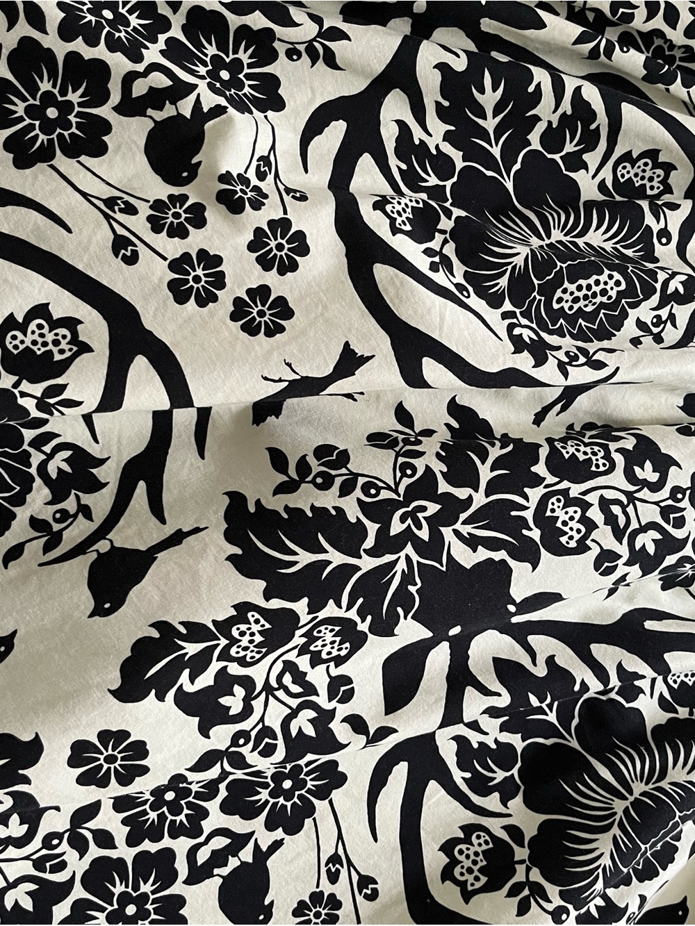 Folter Woodland Damask Dress | Stag & Bird Print | 100% Cotton | 2X - Picture 7 of 11